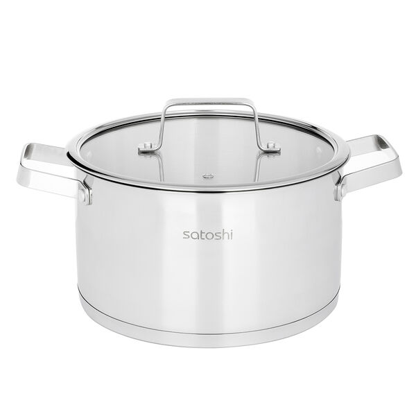 Кастрюля SATOSHI Шато 24х13,5см. 5,9л. со стекл. крышкой, индукция
