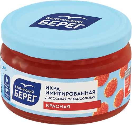 

Икра лососевая Балтийский берег красная имитированная 220 г