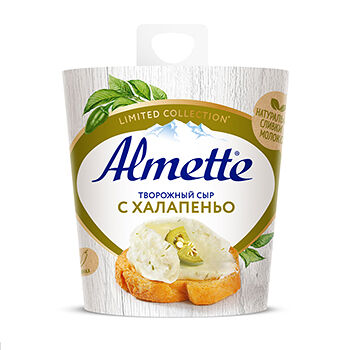 Сыр творожный Almette с халапеньо, 150 г