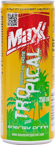 

Напиток энергетический MAXX Tropical Тропические фрукты тонизирующий газированный