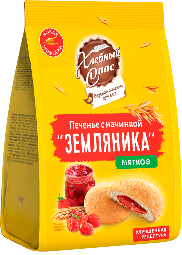 Печенье Хлебный Спас с начинкой Земляника 200 г