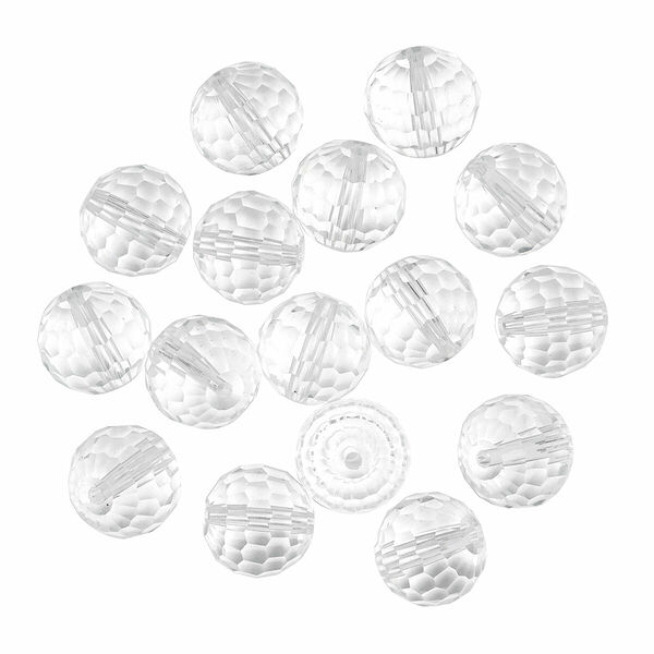 Бусины стеклянные 10мм, Z-490, 16шт/уп(802 прозрачный)