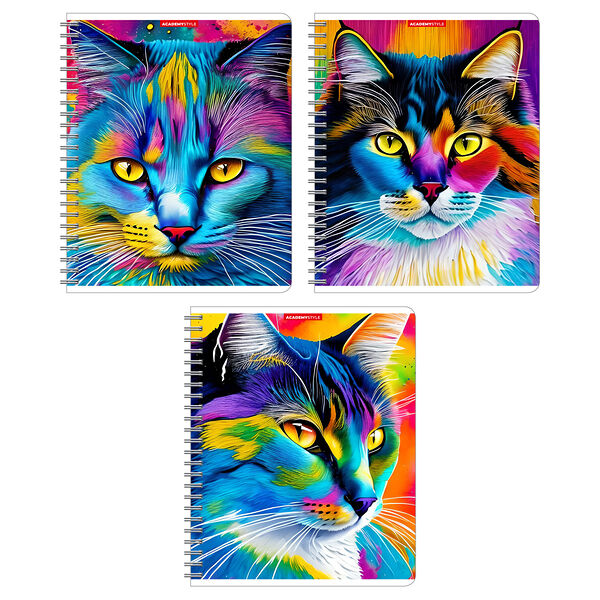 Тетрадь Academy Style евроспираль А5 клетка, 60 листов, 1шт, в ассортименте