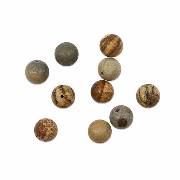 4AR305 Бусины пейзажная яшма 10мм, 10шт/упак, Astra&Craft