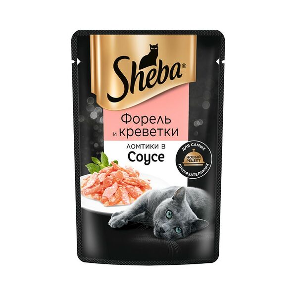 Корм для кошек SHEBA форель креветки пауч