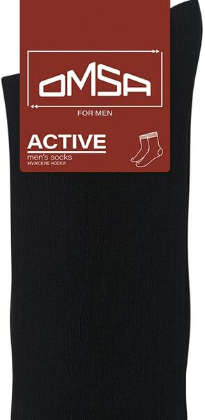 Носки мужские Omsa Active 116 с высокой резинкой Nero Черный Размер 45-47