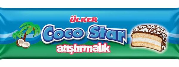 Печенье Ulker сэндвич с маршмеллоу и кокосом в глазури