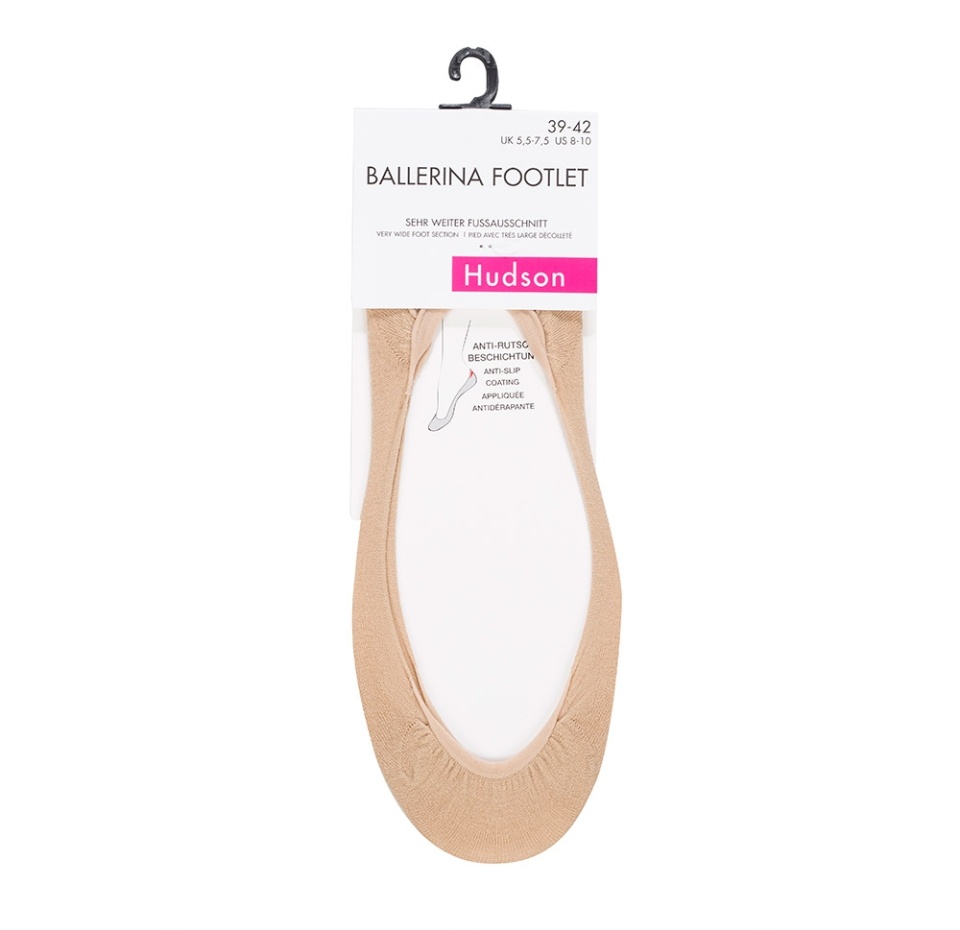 

Подследники женские Hudson Ballerina Footlet бежевые размер 39-42