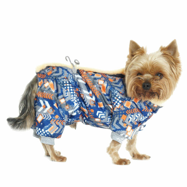 Комбинезон для собак Стрелка M красный (мальчик)