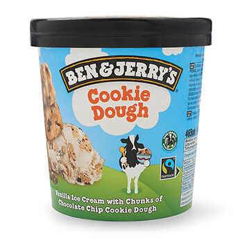 Мороженое Cookie Dough ванильное с кусочками теста печенья с шоколадной крошкой, Ben & Jerry's