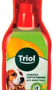 Поилка для животных Triol портативная красная 26*7*6см 500мл