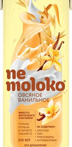 Напиток овсяный Nemoloko Ванильный 200мл