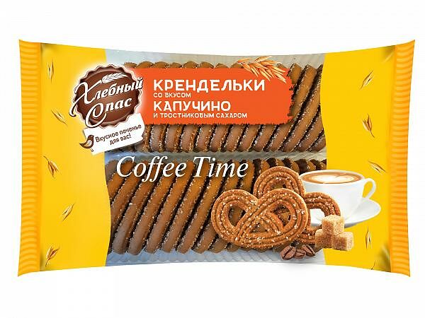 Печенье сдобное Хлебный Спас Coffee Time Крендельки со вкусом Капучино