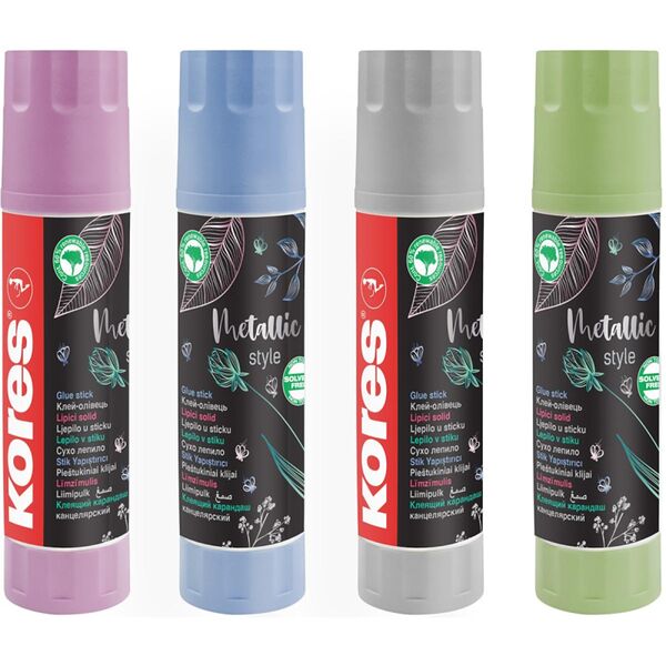 Клей-карандаш Kores metallic style, цвета корпуса в ассортименте 1 шт.