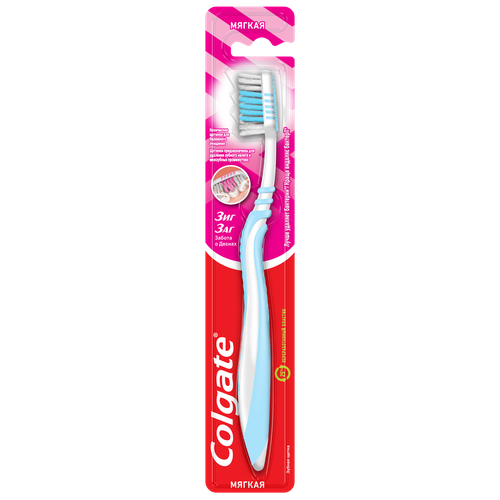 

Зубная щётка Colgate Zig Zag Забота о деснах Мягкая 1 шт, цвет в ассортименте