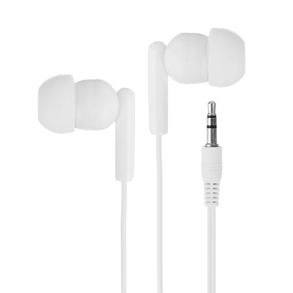 Первая цена наушники проводные внутриканальные, 100см, 3.5мм, pp-пакет, пластик, цвет в ассортименте