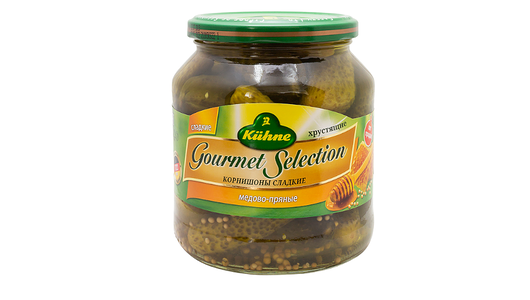 Корнишоны медово-пряные Kühne сладкие
