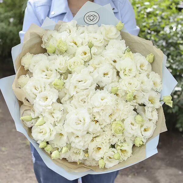 Букет из 51 белого лизиантуса