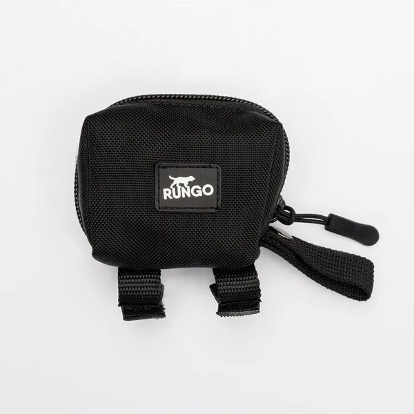 Сумочка-диспенсер нейлоновая для пакетов, 6х7,5 см, черная