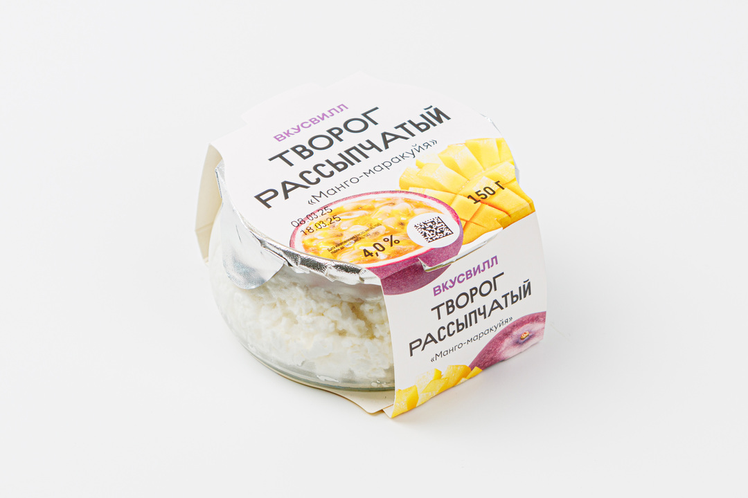 

Творог рассыпчатый ВкусВилл Манго-маракуйя 4% 150 г