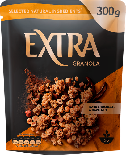 

Гранола-Мюсли Extra с темным шоколадом и фундуком 300 г