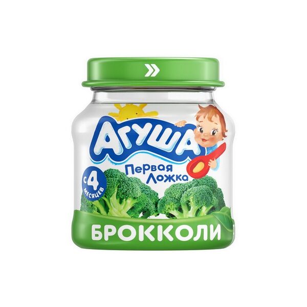 Пюре овощное Агуша брокколи 80г ст/б ДП