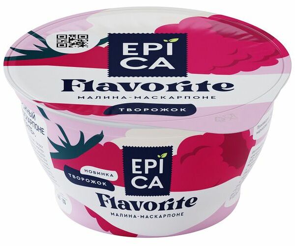 Десерт творожный Epica Flavorite Малина-маскарпоне 7.7% 130 г