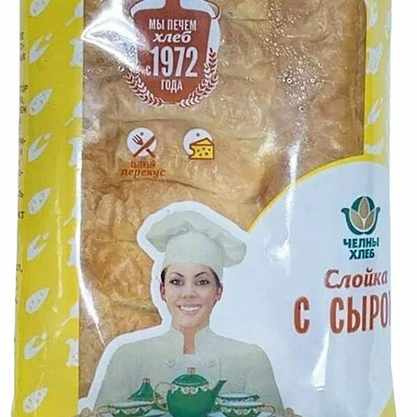 Слойка Челны-Хлеб с сыром, 80г