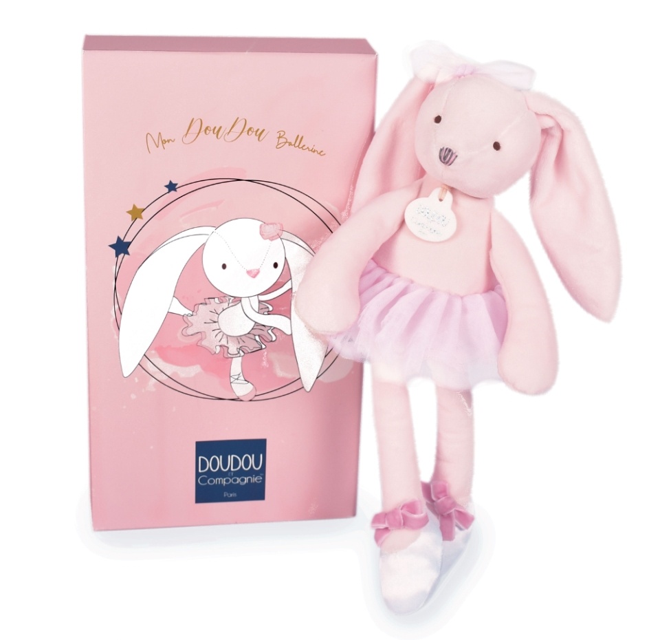 

Игрушка мягкая «Кролик-балерина розовый» в подарочной коробке, Doudou et Compagnie, 30 см, Франция