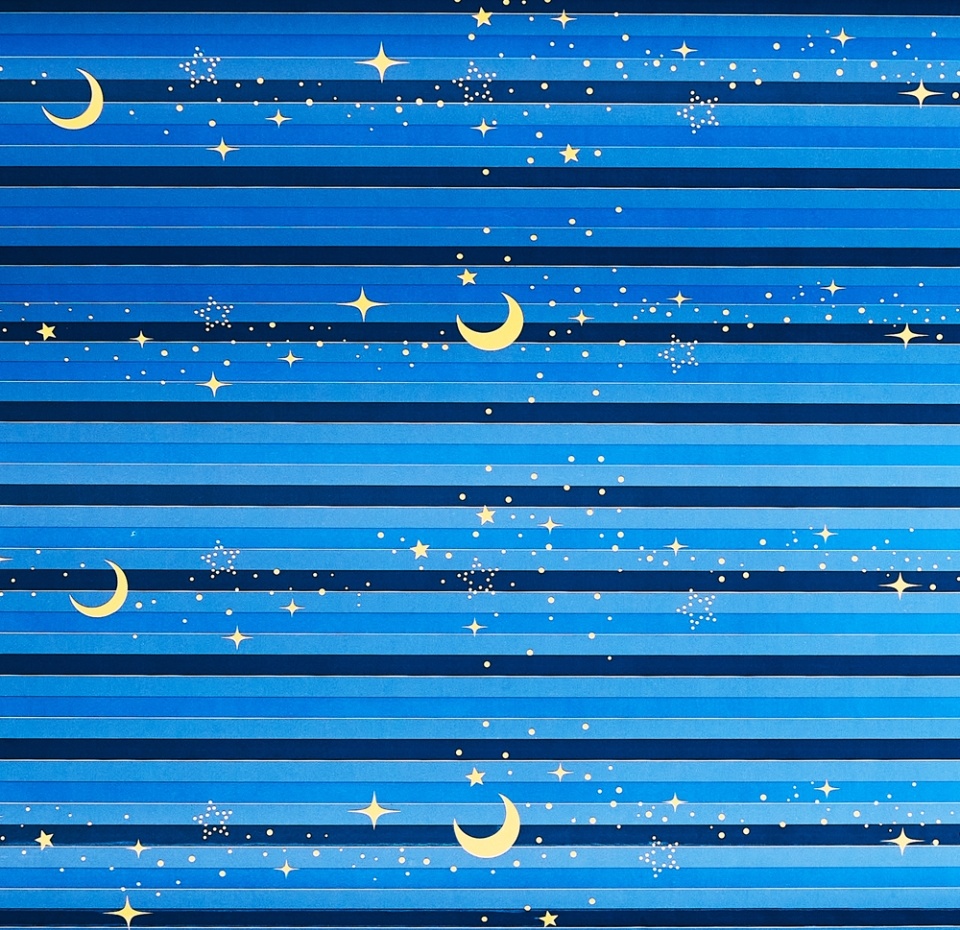 

Бумага упаковочная новогодняя Азбука Вкуса Полоски синяя