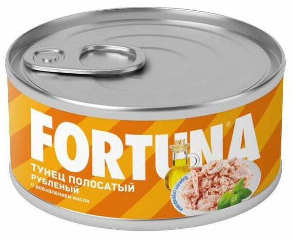 Тунец Fortuna рубленый в масле 185 г