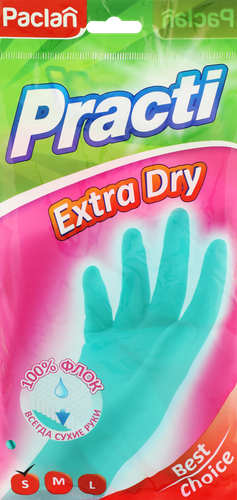 

Перчатки хозяйственные Paclan Extra Dry размер S тиффани