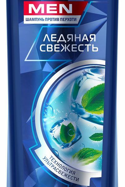 Шампунь против перхоти Clear Men Ледяная свежесть с ментолом, 400 мл