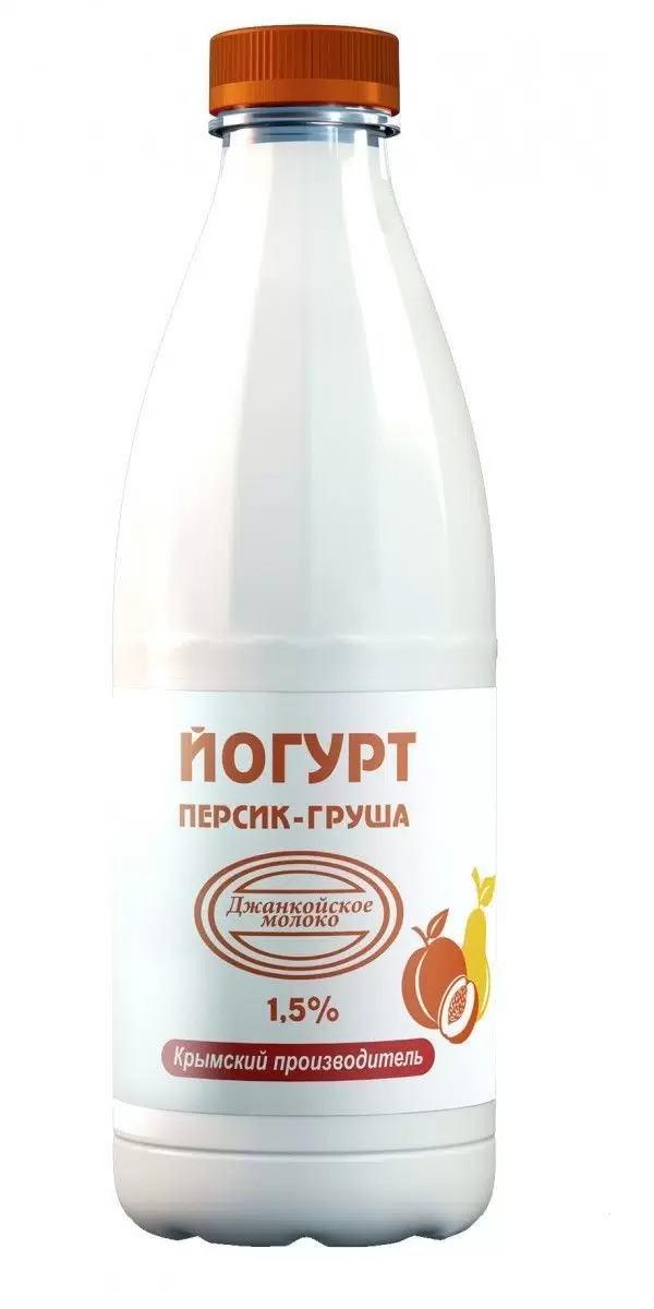 

Йогурт Джанкойское Молоко персик-груша 1.5% ПЭТ без змж 900 мл