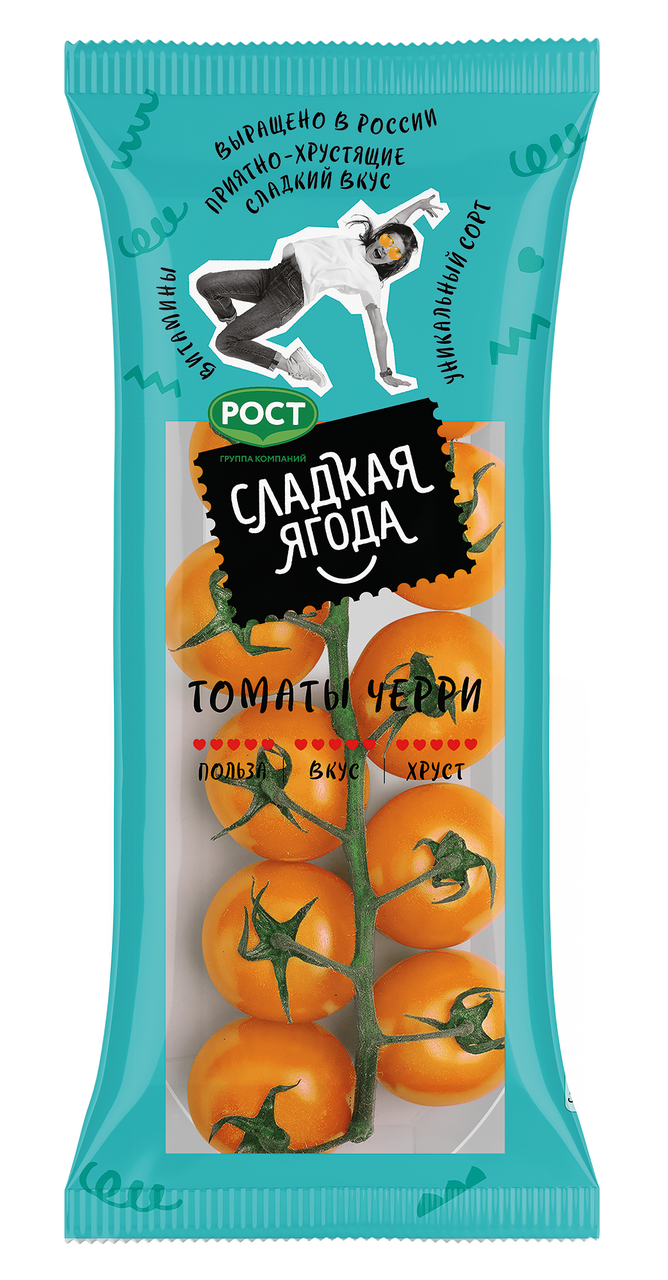 

Томаты Сладкая ягода Черри желтые на ветке 200 г