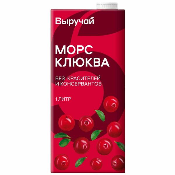 Морс Выручай клюквенный 1 л