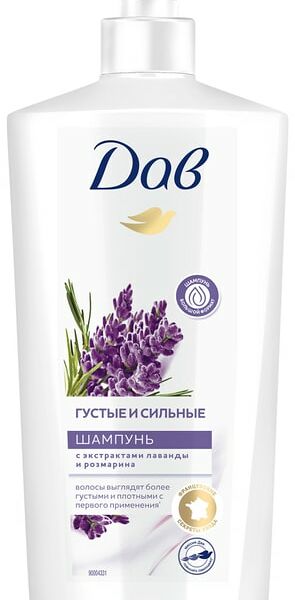 Шампунь для волос Dove Nourishing Secrets Густые и сильные Лаванда и розмарин 630мл