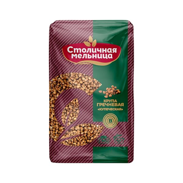 Крупа гречневая Столичная мельница Купеческая ядрица фас 900г