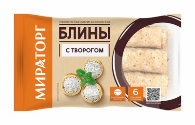 Блины с творогом Мираторг замороженные 360 г