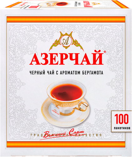 

Чай чёрный Азерчай с ароматом Бергамота в пакетиках 100 х 2 г