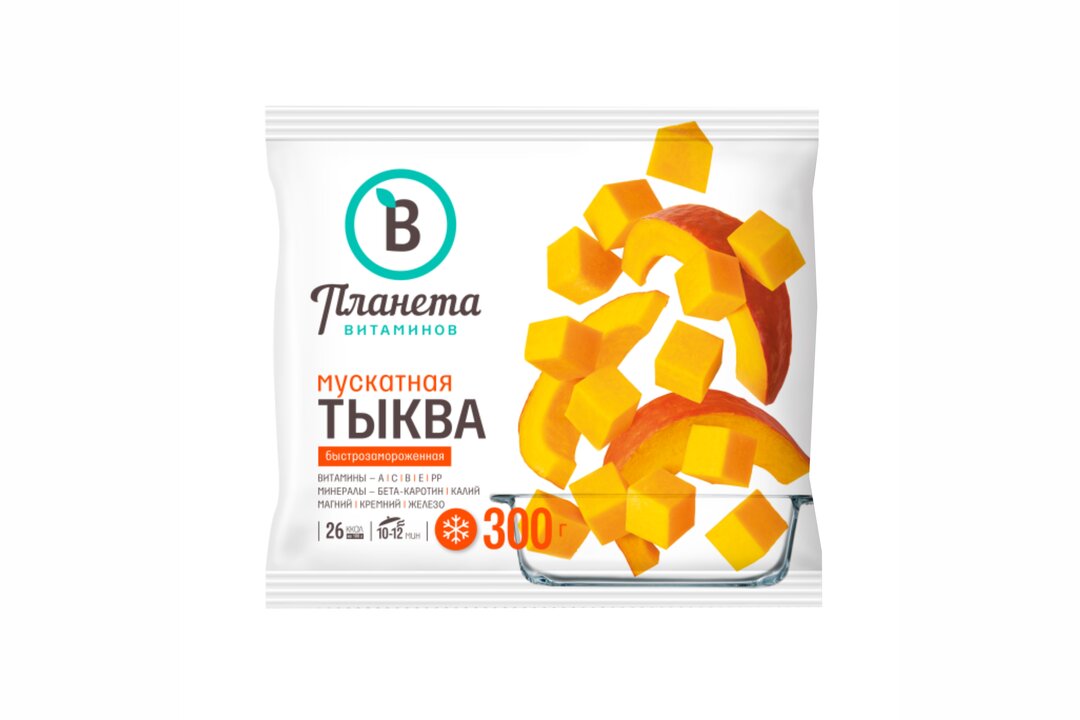 

Тыква Планета Витаминов мускатная резаная замороженная 300 г