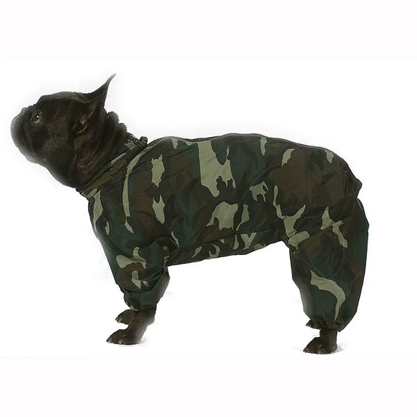 Комбинезон холодный для собак Мопс камуфляж M (мальчик)