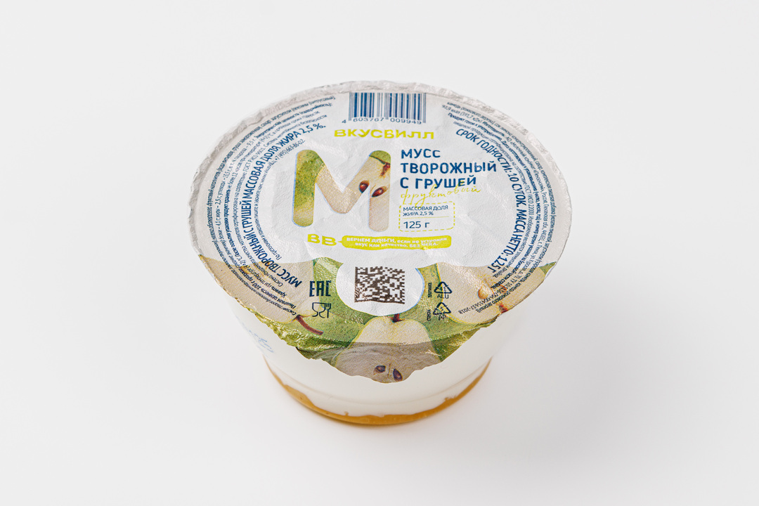 

Мусс творожный ВкусВилл Груша 125 г