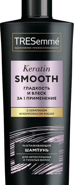 Шампунь для волос Тресемме Кератиновая гладкость и блеск 400мл