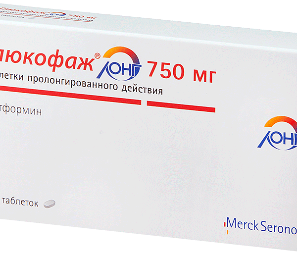 Глюкофаж Лонг таблетки 750 мг 30 шт