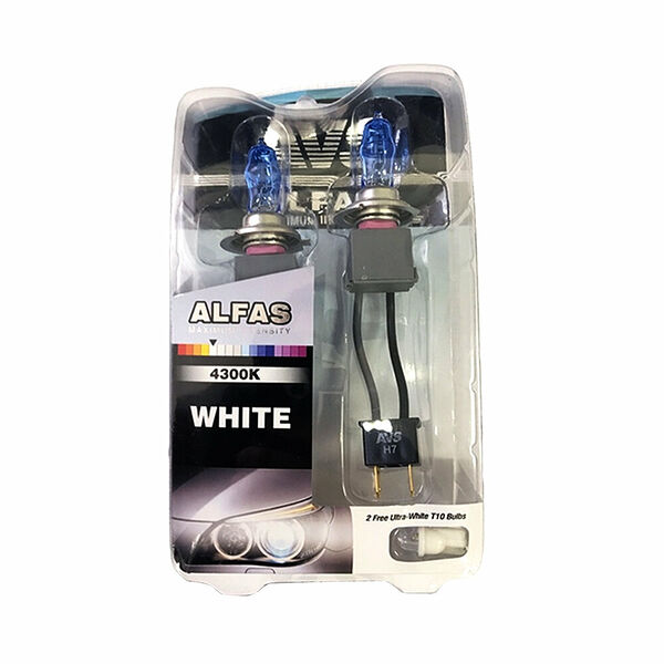 Газонаполненные лампы AVS ALFAS Maximum Intensity 4300K H7 12V 85W, комплект 2+2 (T-10) шт.