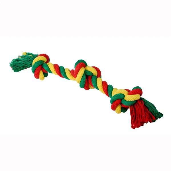 Игрушка для собак Канат 29 мм, 3 узла, 63 см