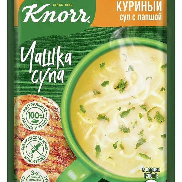 Суп Knorr Чашка супа куриный с лапшой, 13 г