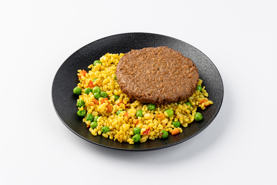 

Булгур ВкусВилл с овощами и растительной котлетой 250 г