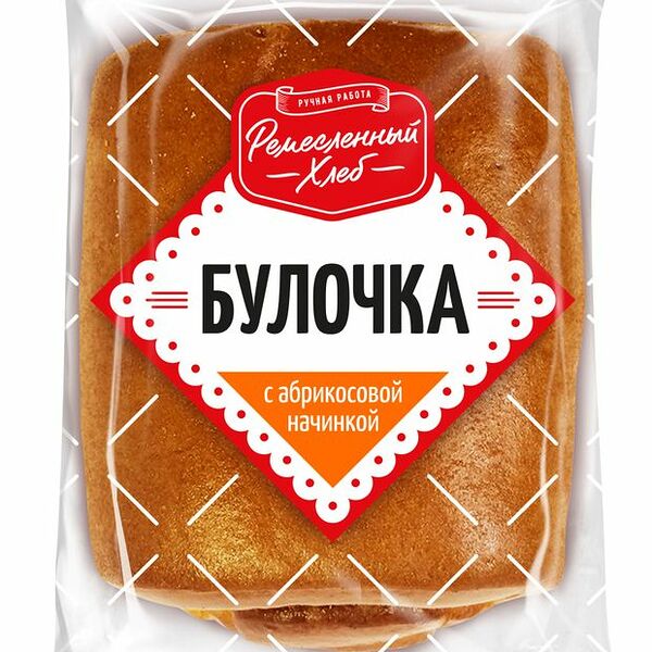 Булочка Ремесленный хлеб с абрикосовой начинкой 75 г